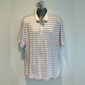 Polo Golf Ralph Lauren Short Sleeves Striped Polo Shirt Wicking Size XL